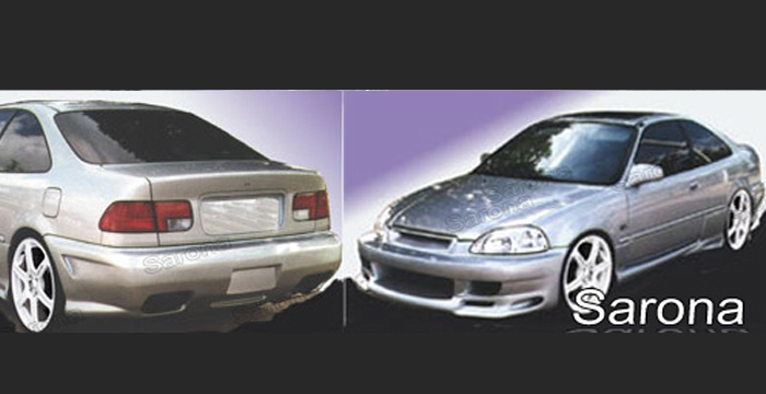 Custom Honda Civic Body Kit  Coupe (1996 - 1998) - $950.00 (Manufacturer Sarona, Part #HD-003-KT)